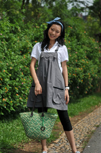 優(yōu)屏藍灰色醫(yī)用防輻射裙吊帶型