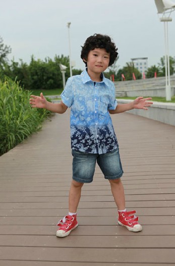 NEEZA樂(lè)鯊男童牛仔短褲