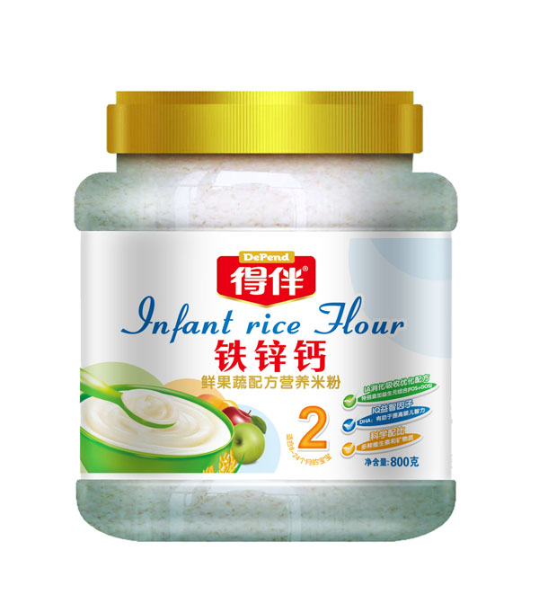 得伴鐵鋅鈣鮮果蔬配方營養(yǎng)米粉2段