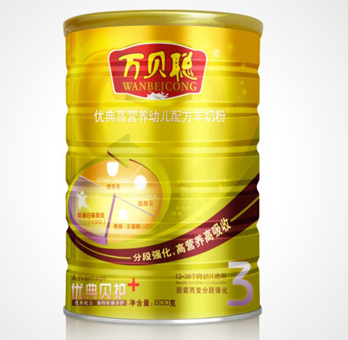 萬貝聰優(yōu)典高營(yíng)養(yǎng)幼兒配方羊奶粉聽裝