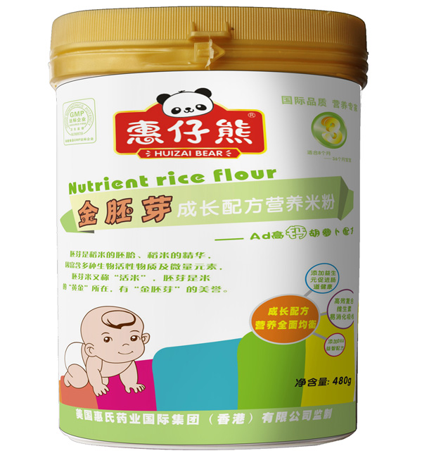 惠仔熊3段AD高鈣胡蘿卜配方米粉480克