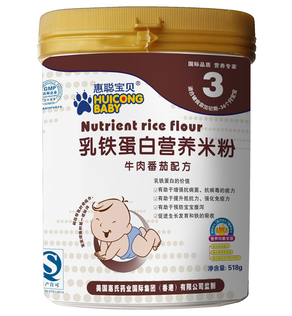 惠聰寶貝3段牛肉番茄配方米粉518克