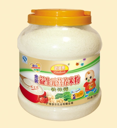 新多樂鐵鋅鈣益生元營養(yǎng)米粉2段