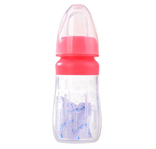 矽利康嬰幼兒奶瓶粉紅色100ml