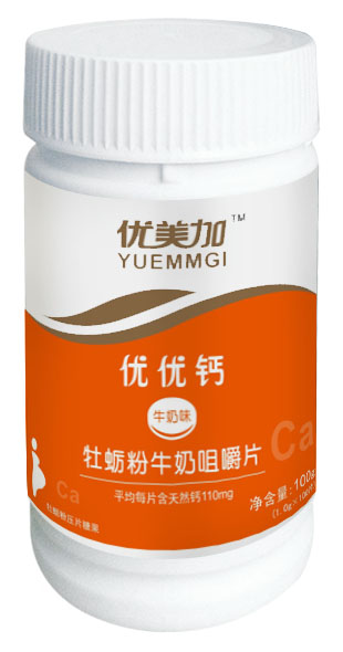 優(yōu)優(yōu)鈣牡蠣粉牛奶咀嚼片(牛奶味)