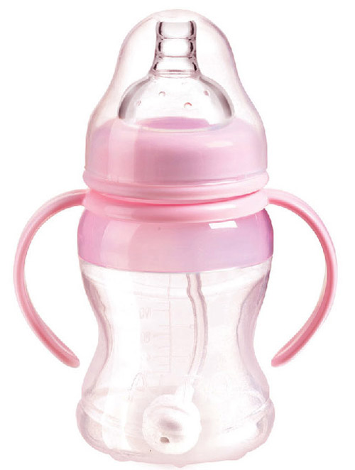 愛樂寶硅膠自動(dòng)奶瓶180ml粉色