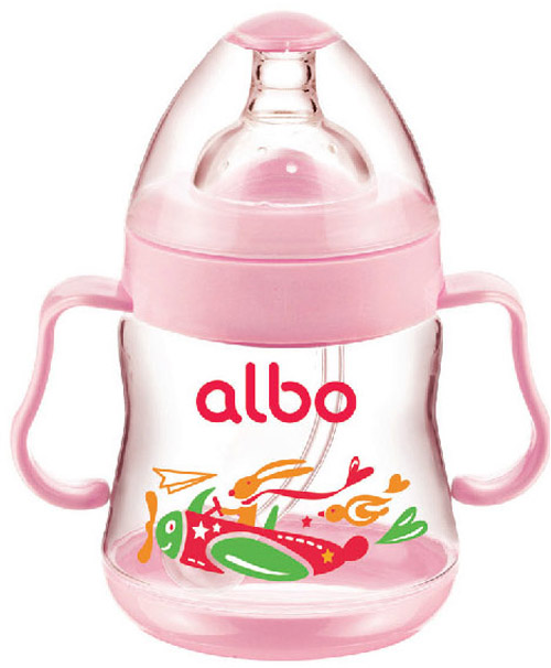 愛(ài)樂(lè)寶PP圓弧自動(dòng)奶瓶210ml粉色
