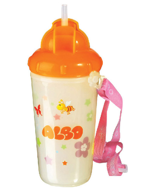 愛樂寶雙層保險(xiǎn)杯270m橘色