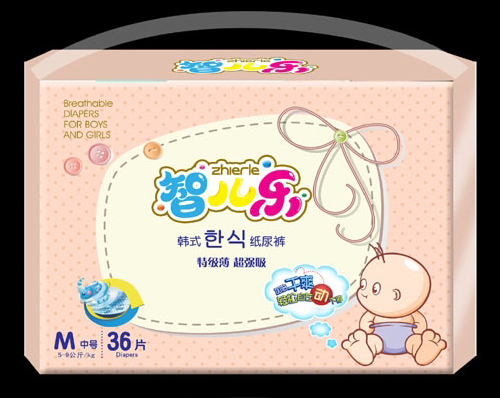 智兒樂(lè)韓式特級(jí)薄超強(qiáng)吸紙尿褲M碼
