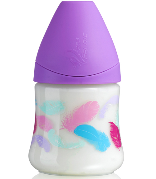 妃麗妮寬口徑時尚PP奶瓶紫色