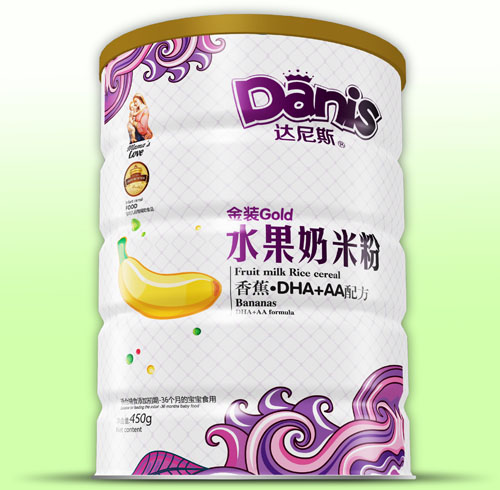 達尼斯香蕉DHA+AA金裝水果奶米粉