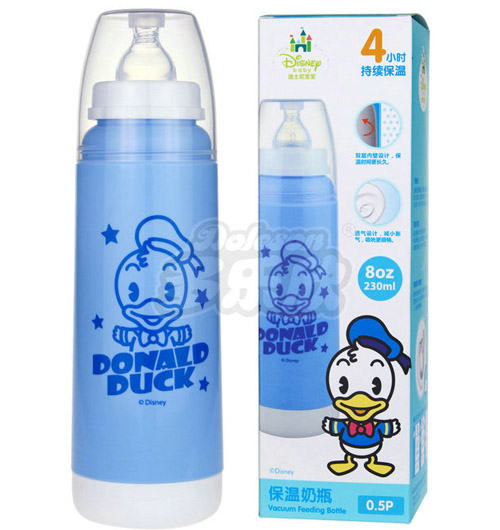迪士尼寶寶標(biāo)口徑雙層保溫玻璃奶瓶230ml