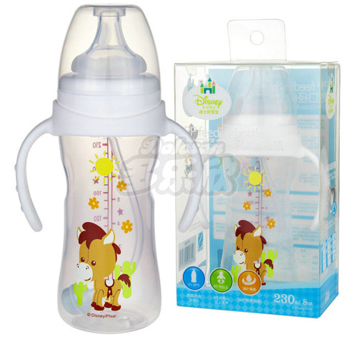 迪士尼寶寶寬口徑手柄自動(dòng)吸管奶瓶(大號(hào))230ml