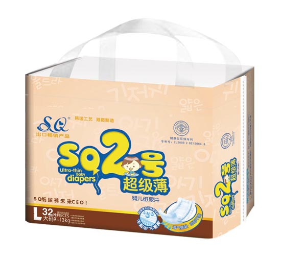 SQ2號(hào)超級(jí)薄嬰兒紙尿片L碼32片