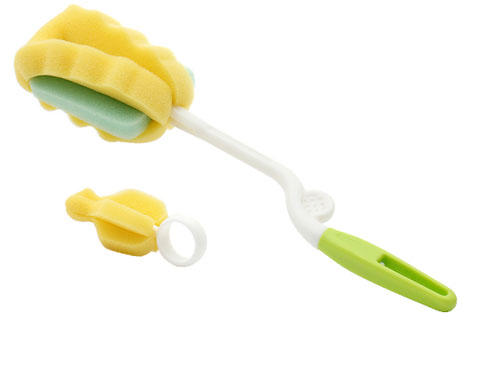 積高360°旋轉(zhuǎn)抗菌海綿奶瓶刷