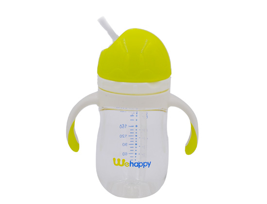 210ml旋轉(zhuǎn)蘑菇頭PA學(xué)飲杯綠色帶管