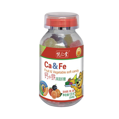 120克悅?cè)侍免}+鐵果蔬軟糖