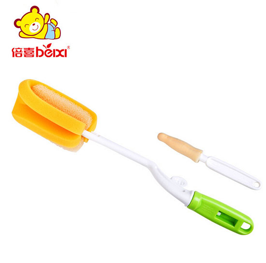 倍喜360度旋轉(zhuǎn)海綿奶瓶刷奶嘴刷