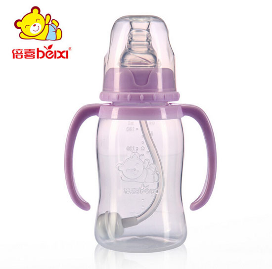 倍喜標口直身PP奶瓶150ML(紫色)