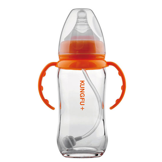 功夫寶貝全抗體玻璃寬口大奶瓶