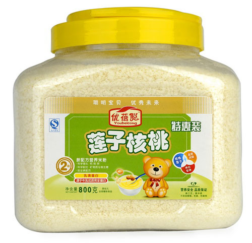 優(yōu)蓓聰蓮子核桃營(yíng)養(yǎng)米粉2段(桶裝)