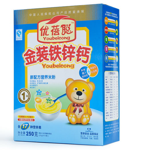 優(yōu)蓓聰金裝鐵鋅鈣營養(yǎng)米粉1段