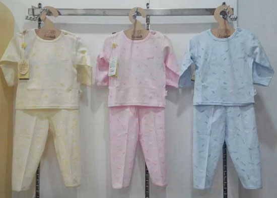 圣嬰島兒童春季內(nèi)衣套裝圓領(lǐng)