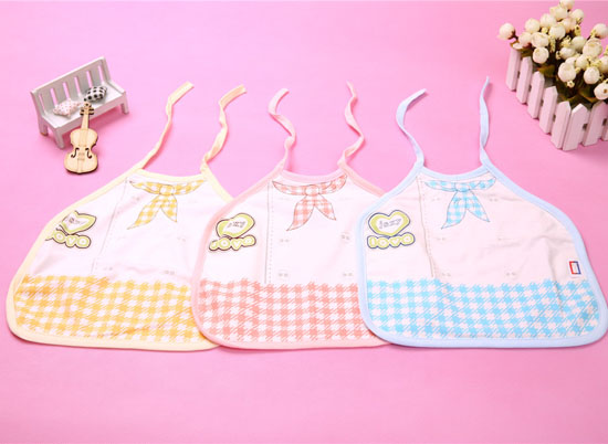 金色小魚單面竹纖維小領(lǐng)結(jié)口水圍