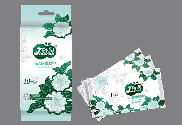 嬌潤潔膚柔單片印象花濕巾