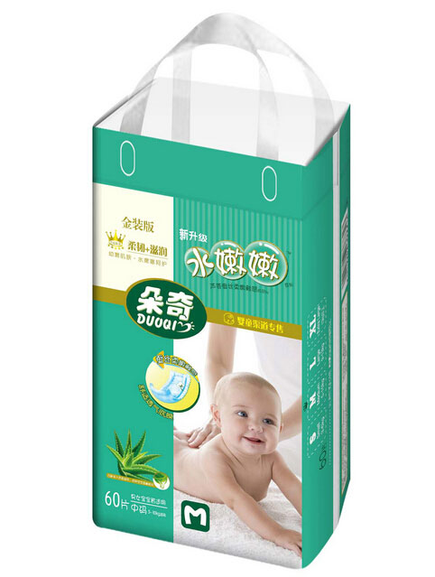 朵奇金裝水嫩嫩蘆薈蠶絲柔嫩紙尿片-M60