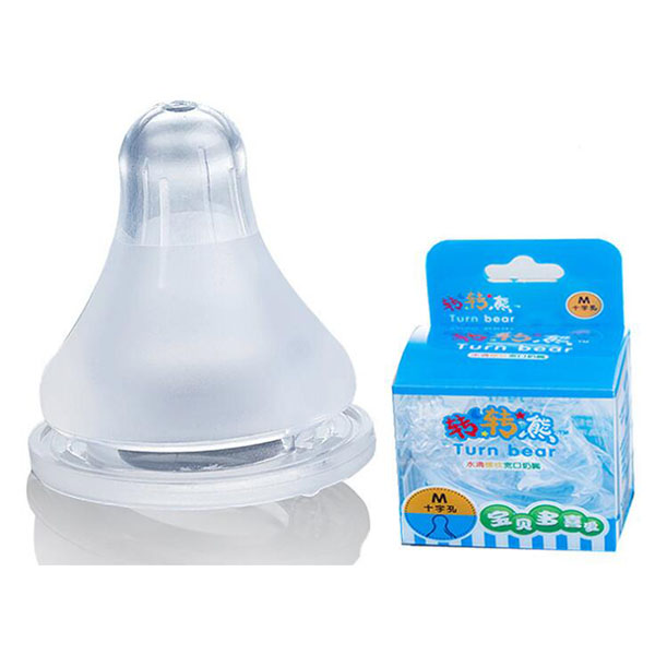 轉(zhuǎn)轉(zhuǎn)熊自然磨砂仿生實感全硅膠奶嘴標(biāo)準(zhǔn)口徑