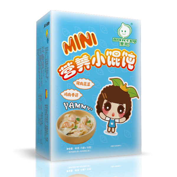 麥聰營(yíng)養(yǎng)小餛飩豬肉蔬菜+雞肉香菇2