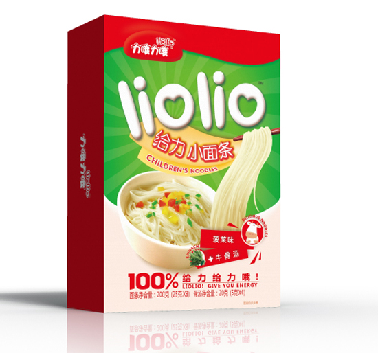 力哦力哦給力小面條菠菜+牛骨 豎盒