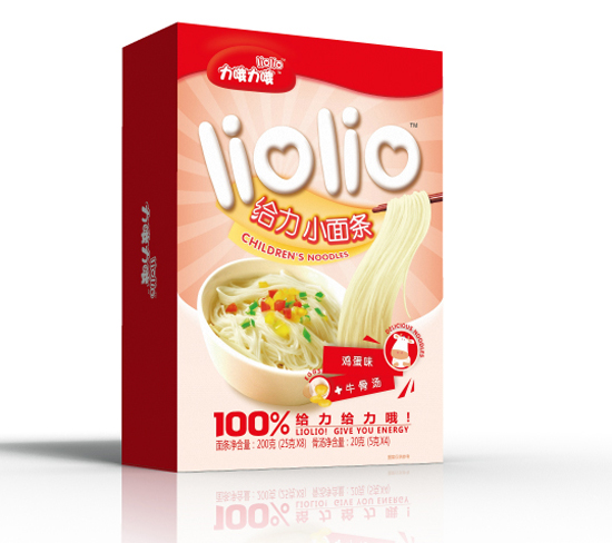 力哦力哦給力小面條雞蛋+牛骨湯 豎盒