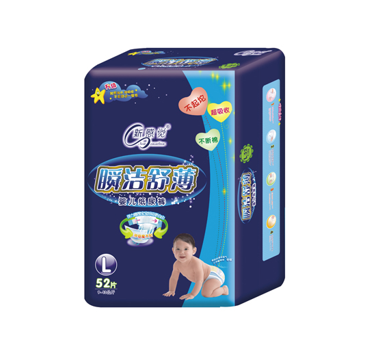 新感覺瞬潔舒薄嬰兒紙尿褲L碼52片