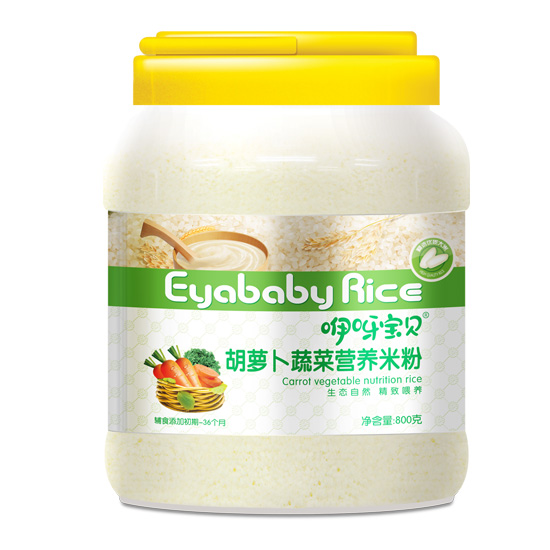 咿呀寶貝800克胡蘿卜蔬菜營(yíng)養(yǎng)米粉片裝