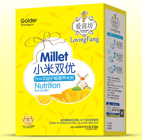 愛茵坊DHA雙益護暢小米雙優(yōu)米粉盒裝