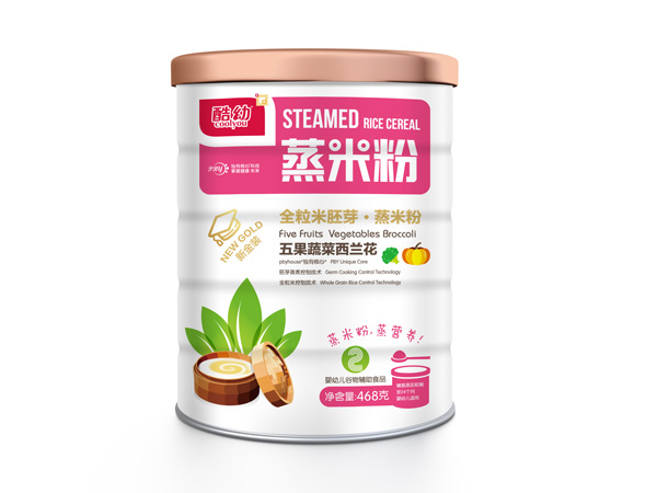 酷幼蒸米粉-五果蔬菜西蘭花-鐵罐