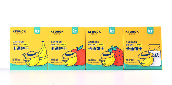 功夫小鴨嬰幼兒卡通餅干系列
