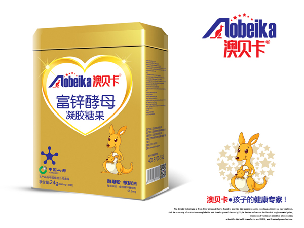 澳貝卡富鋅酵母凝膠糖果 鐵盒裝