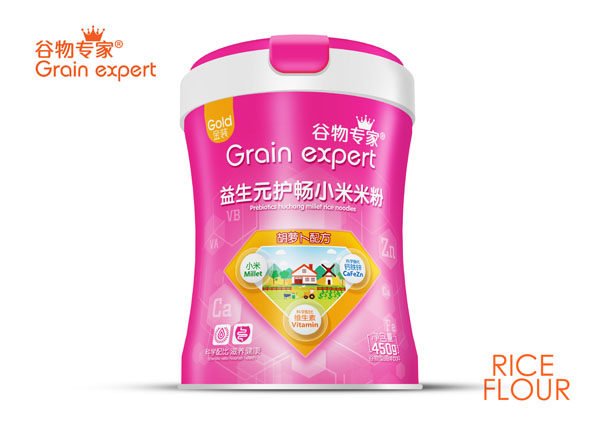 谷物專家益生元護(hù)暢小米米粉-胡蘿卜配方 桶裝