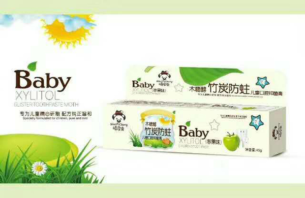 頑皮蟲(chóng)木糖醇竹炭防蛀兒童口腔膏(蘋(píng)果味)