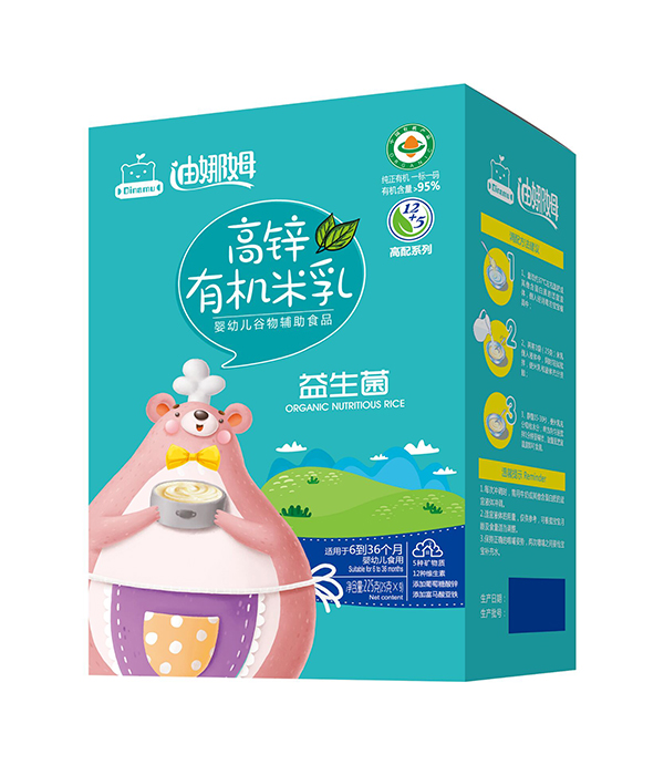 迪娜姆高鋅有機(jī)米乳盒裝 益生菌