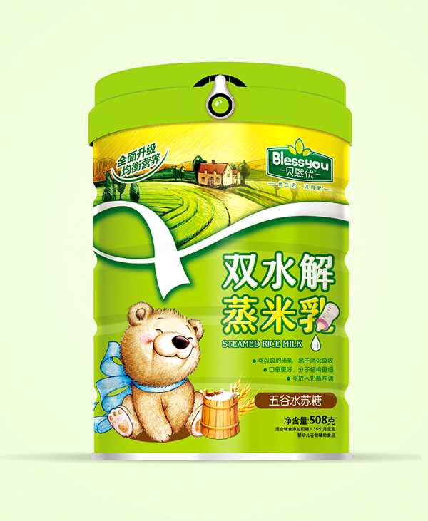 貝熙優(yōu)雙水解蒸米乳聽裝508克(五谷水蘇糖).jpg
