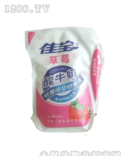 佳寶草莓益生菌酸牛奶