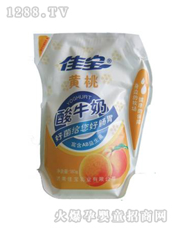 佳寶黃桃益生菌酸牛奶