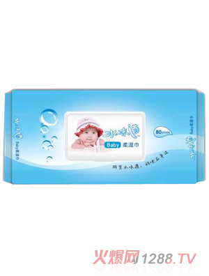 水味道嬰兒用柔濕巾80片