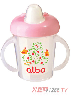 愛樂(lè)寶軟嘴學(xué)飲杯180ml粉色