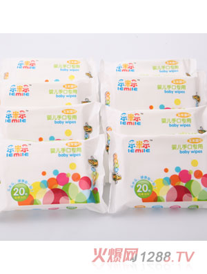 樂米樂玉米纖維兒童手口濕巾20片