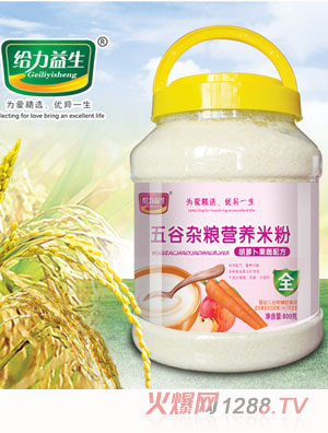 給力益生胡蘿卜果蔬五谷雜糧營養(yǎng)米粉